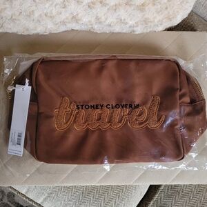 Stoney Clover Travel Large Pouch Chocolate Embroidered